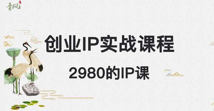 外边卖2980的创业IP课程,做私域月入5w+