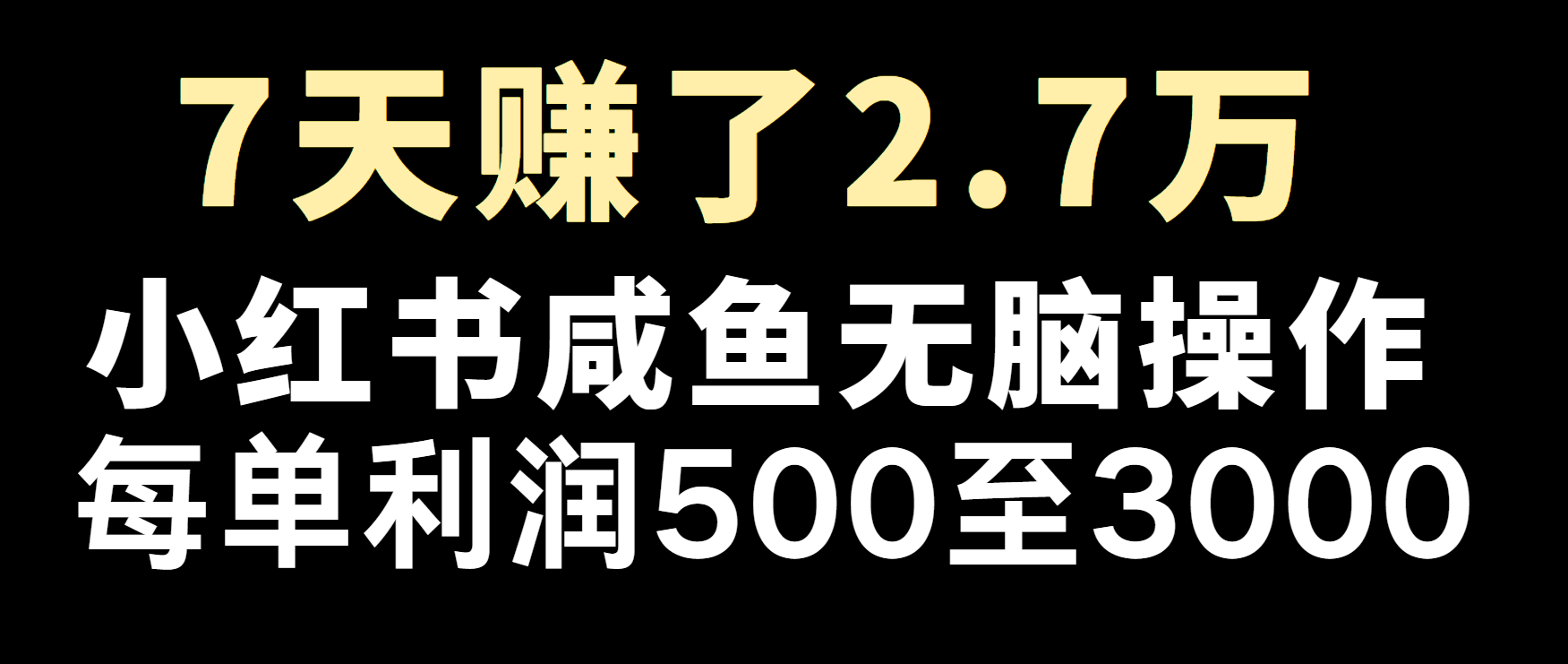 冷门暴利,超级简单的项目0成本玩法,每单在500至4000的利润