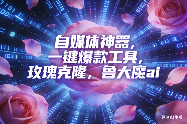 ai鲁大魔,自媒体必备的软件,玫瑰克隆神器,一键爆款,详细教程
