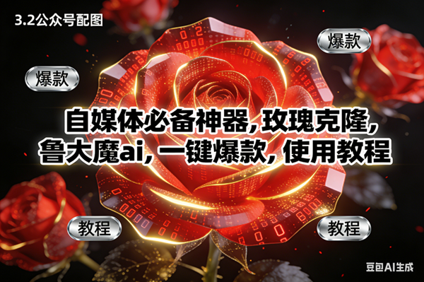 玫瑰克隆神器,ai鲁大魔,自媒体必备软件,一键爆款工具,详细教程