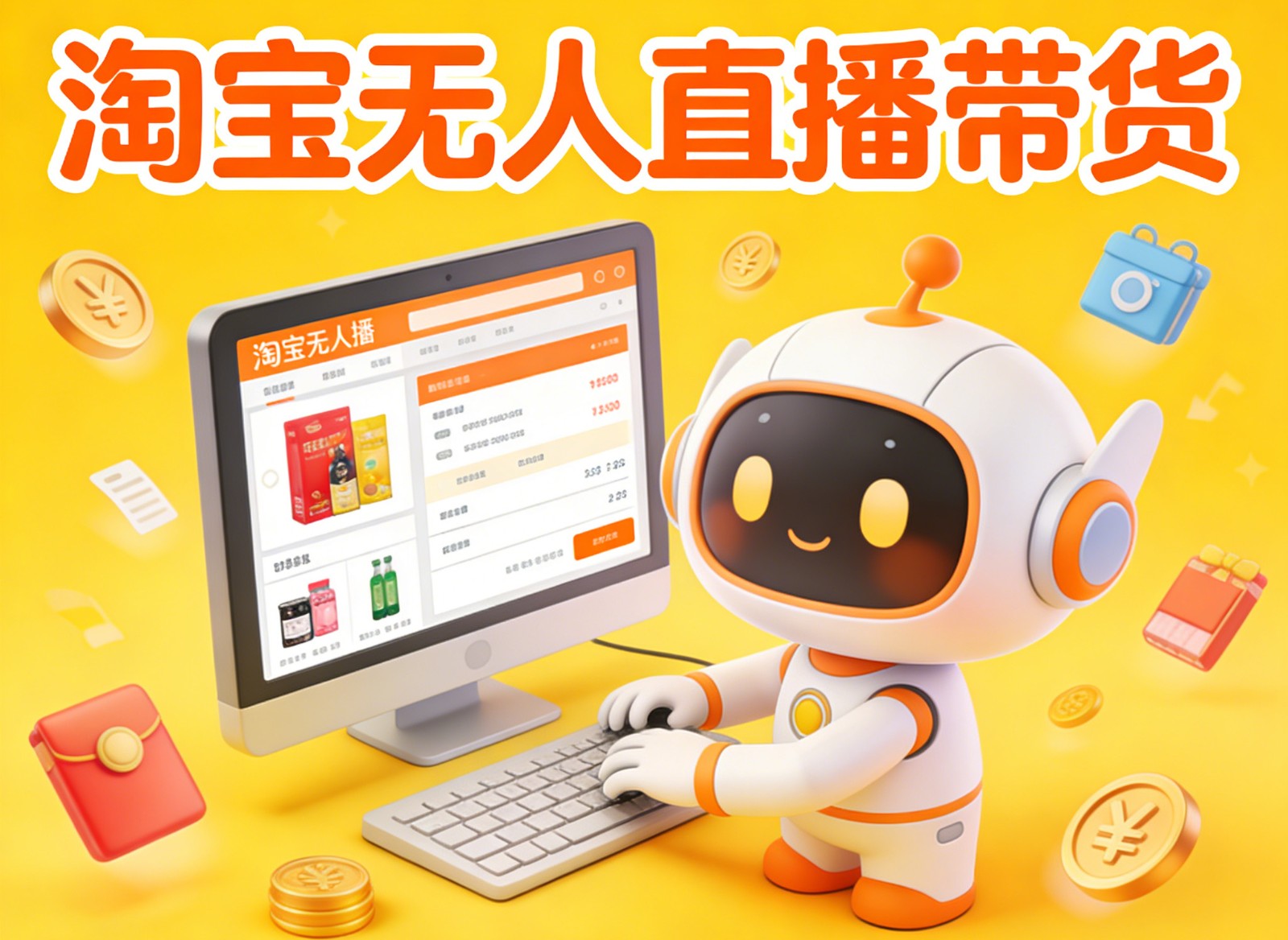 淘宝无人直播带货,24小时自动卖货,月佣金1W+,不违规不封号,不用露脸