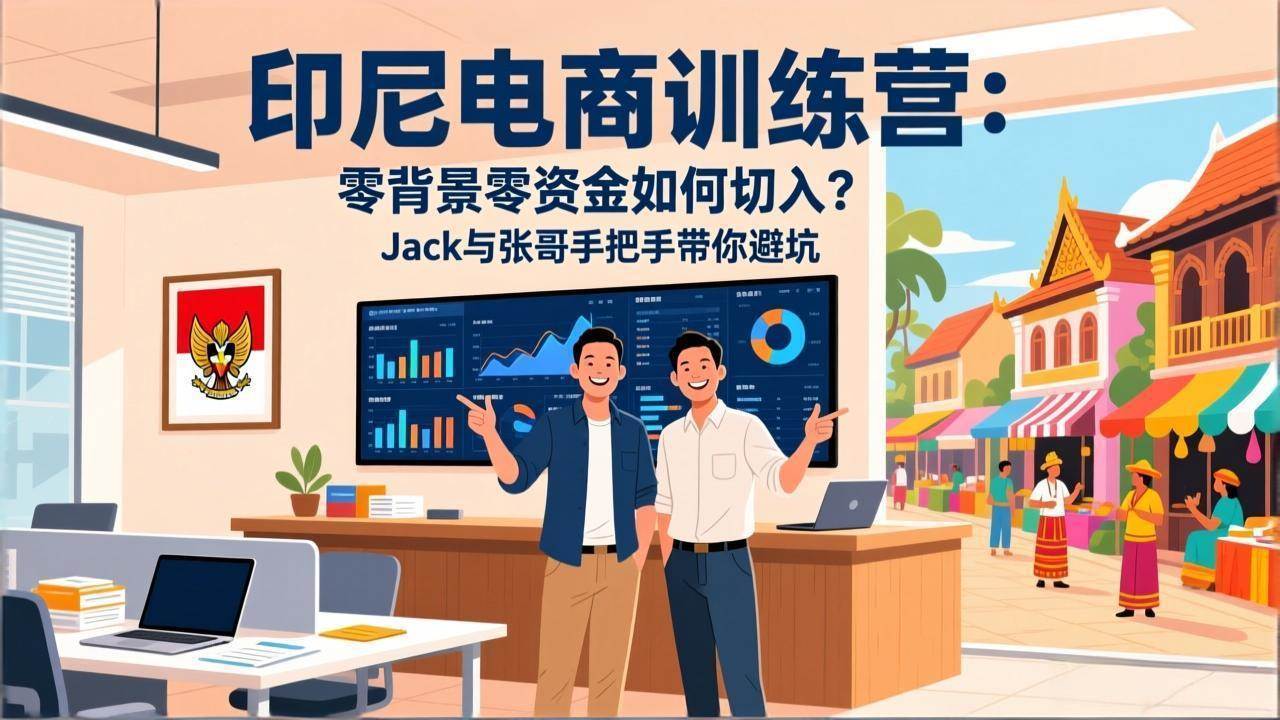 印尼电商训练营:零背景零资金如何切入?Jack与张哥手把手带你避坑