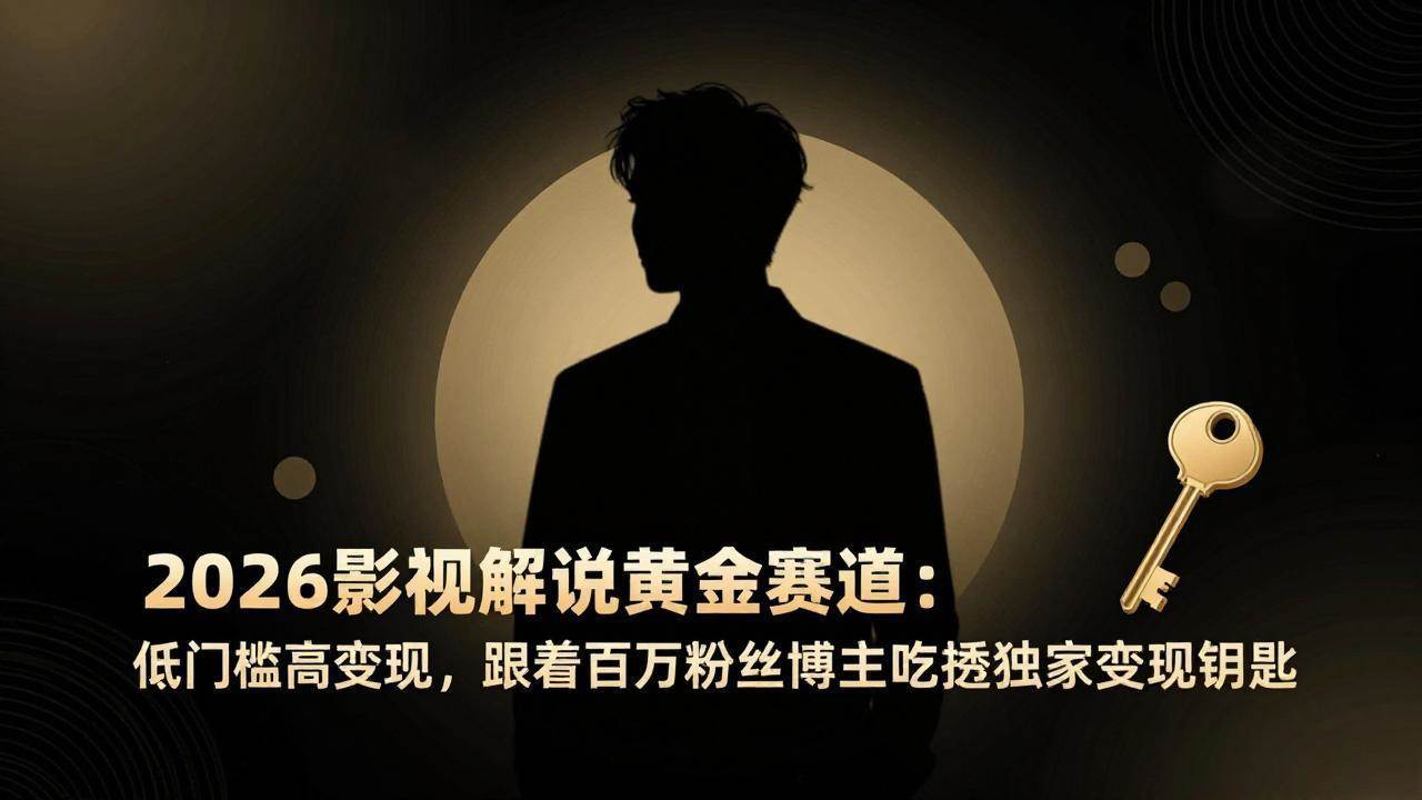 2026影视解说黄金赛道:低门槛高变现,跟着百万粉丝博主吃透独家变现钥匙