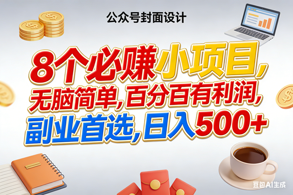 8个必赚钱小项目,百分百有利润,无脑简单,副业首选,日入500+