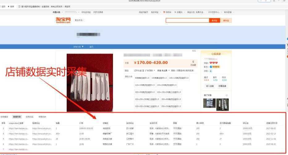 外面收费398的最新淘宝死店采集软件，工作室内部专用，号称一单利润100+【采集脚本+详细教程】
