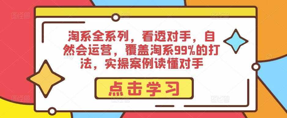 淘系全系列，看透对手，自然会运营，覆盖淘系99%的打法，实操案例读懂对手