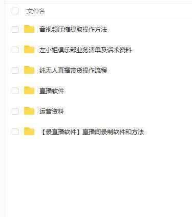 左小姐-直播带货俱乐部十三行、无人直播，全套教程附：工具、文档、话术资料