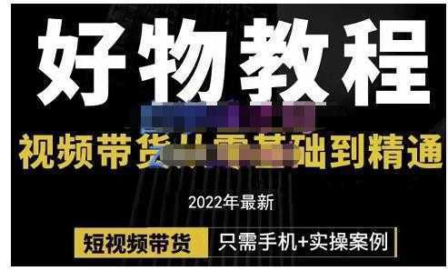 锅锅老师好物分享课程：短视频带货从零基础到精通，只需手机+实操