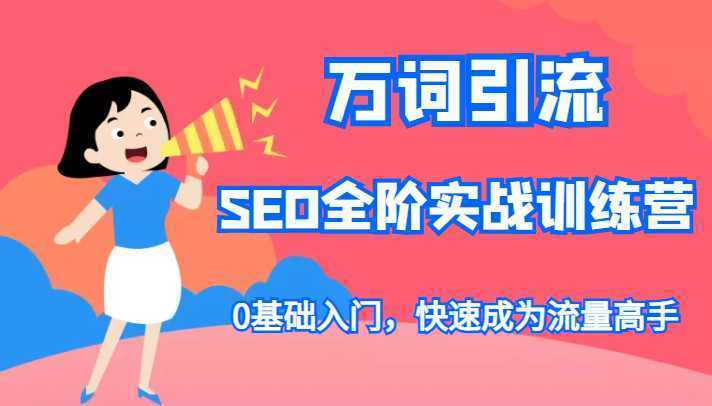 万词引流-SEO全阶实战训练营，0基础入门，快速成为流量高手