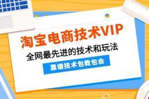 淘宝电商技术VIP，全网最先进的技术和玩法，靠谱技术包教包会