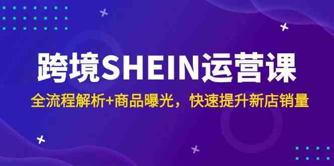 跨境SHEIN运营课，全流程解析+商品曝光，快速提升新店销量