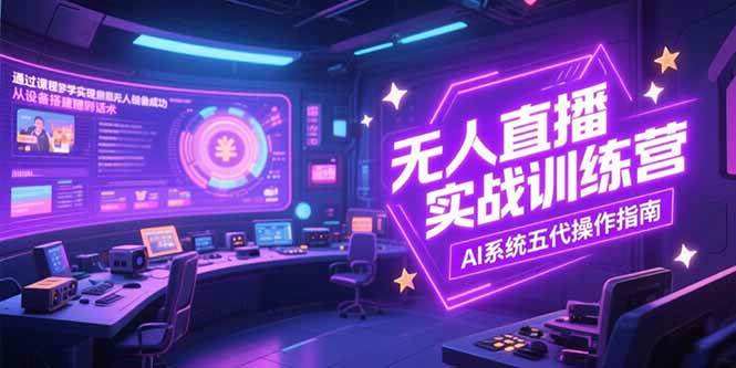 无人直播实操训练营，从设备搭建到话术，AI系统五代操作指南(7月更新)