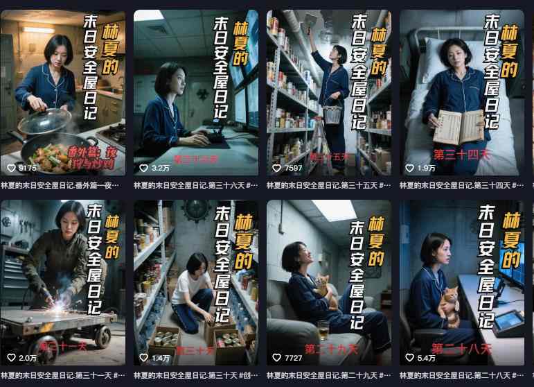 十个作品涨粉近20W！用AI制作末日安全日记连载，日入4位数，评论区爆肝求更新