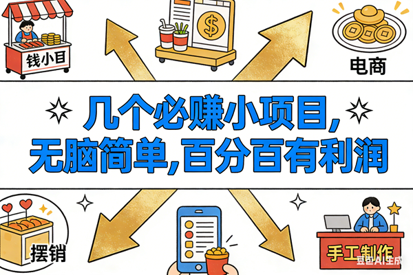 9个必赚小项目，无脑简单，百分百有利润，副业首选，日入200+