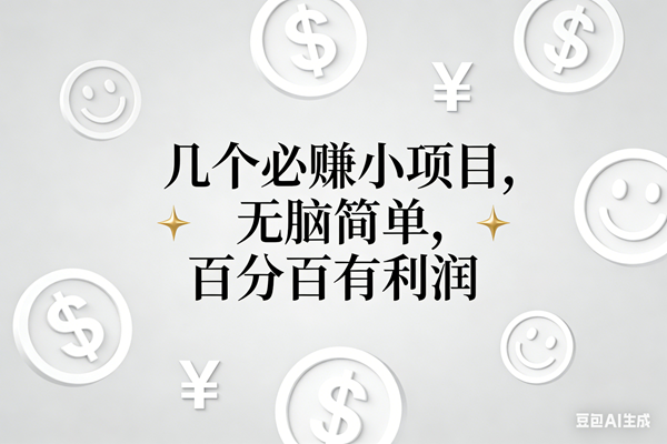 11个必赚小项目,无脑简单,百分百有利润,副业首选,日入200+