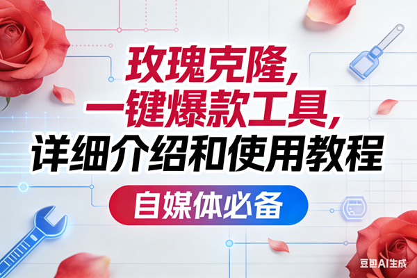 玫瑰克隆，一键爆款工具详细介绍和使用教程，自媒体必备