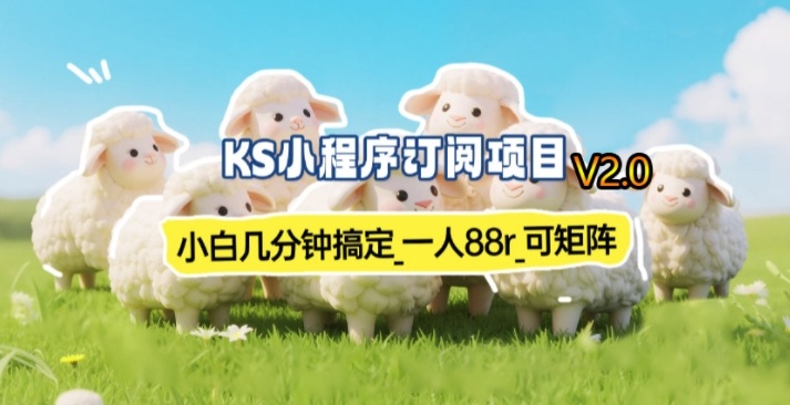 【新一期】小程序订阅_小白几分钟70-80r，可矩阵