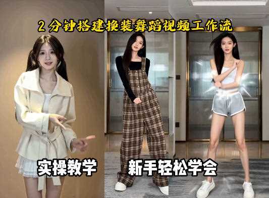 通过Coze工作流，制作《跳舞卡点换装视频》，两分钟制作完成，从0到1演示搭建过程