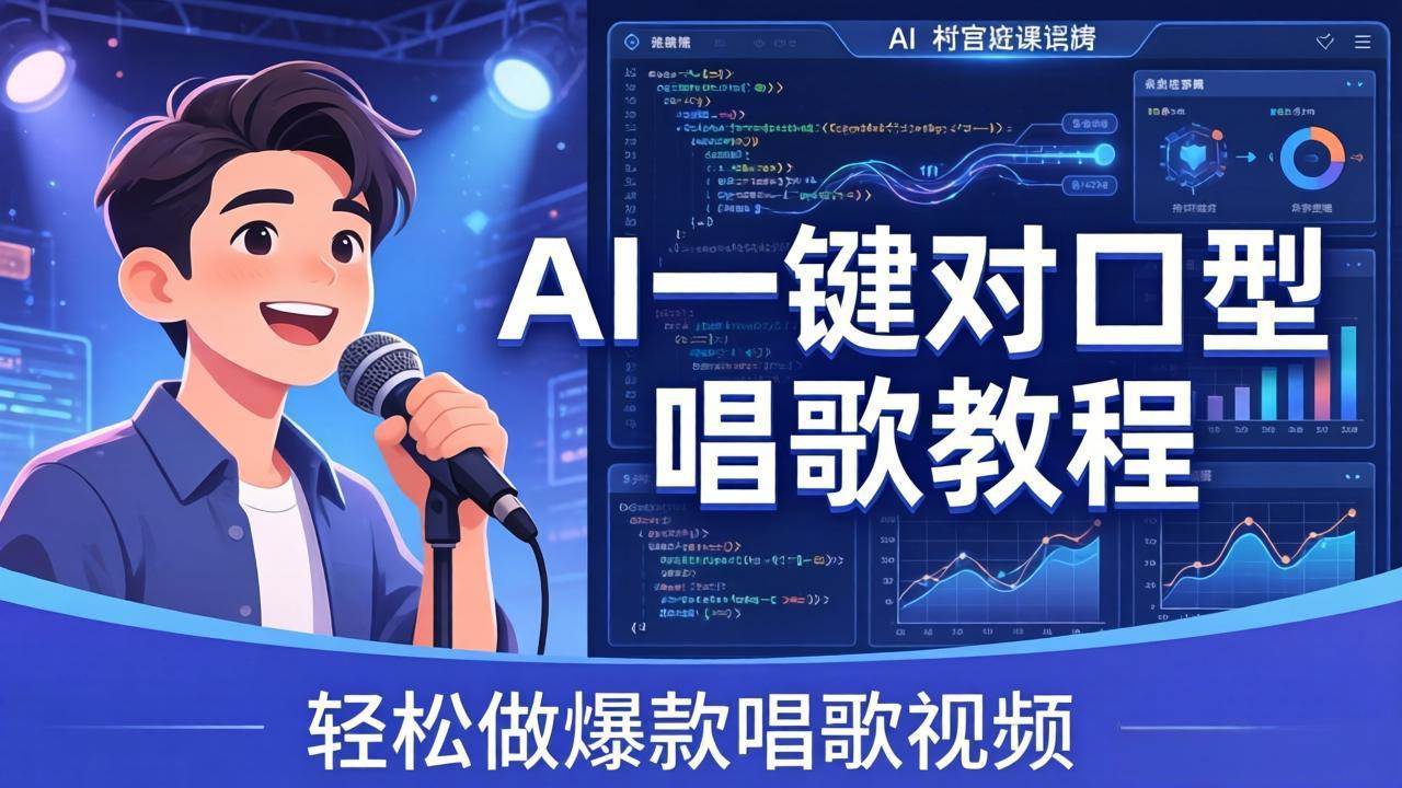 AI一键对口型唱歌教程：零基础也能学，素材准备+模型训练+音色转换，轻松做爆款唱歌视频