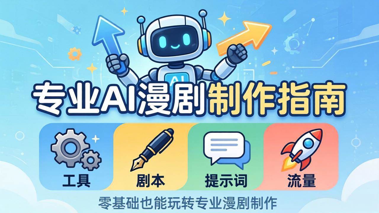 专业AI漫剧制作指南：工具+剧本+提示词+流量全流程，零基础也能玩转专业漫剧制作