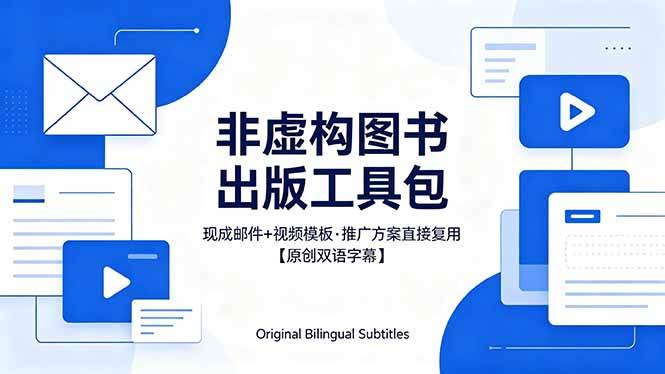 想出版非虚构图书？这工具包给现成邮件 + 视频，连推广都能抄作业【原创双语字幕】