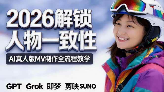 2026独创解锁人物一致性:AI真人版MV制作,不讲空话,不拼概念,全流程实操