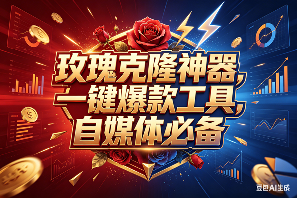 玫瑰克隆神器，一键爆款ai工具，自媒体必备，60多个功能的详细教程