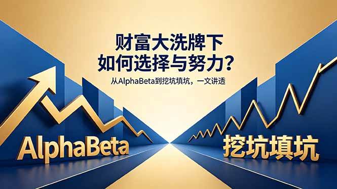 付费文章：财富大洗牌下如何选择与努力？从AlphaBeta到挖坑填坑，一文讲透