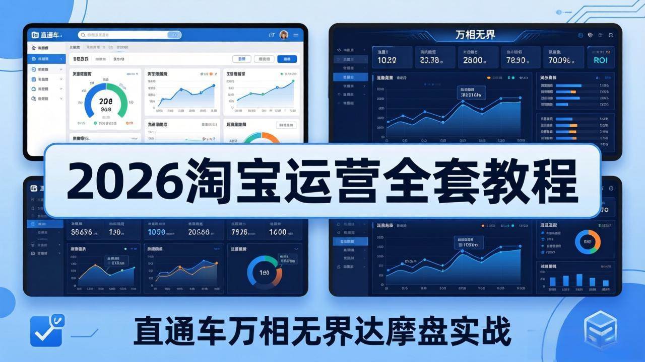 2026淘宝运营全套教程(更新5月8日)，直通车万相无界达摩盘实战，从基础到进阶提升流量转化
