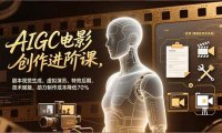 AIGC电影创作进阶课，剧本视觉生成、虚拟演员、特效后期，技术赋能，助力制作成本降低70%
