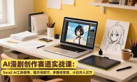 AI漫剧创作赛道实战课：Sora2 AI工具使用、提示词技巧、多路径变现，小白月入过万
