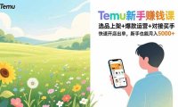 Temu新手赚钱课，选品上架+爆款运营+对接买手，快速开店出单，新手也能月入5000+