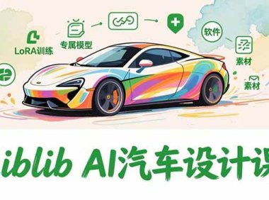 2025Liblib AI汽车设计课，文生图入门、LoRA训练、专属模型，快速上手【实战+解说+软件+素材】