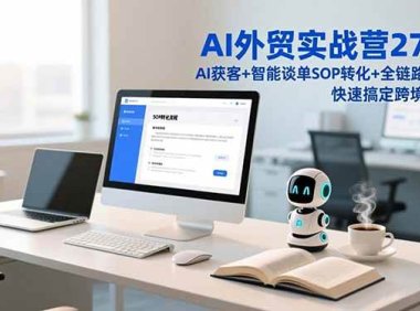 AI外贸实战营27期，AI获客+智能谈单+SOP转化+全链路教学，快速搞定跨境订单