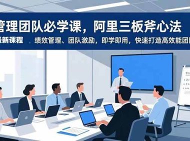 管理团队必学课，阿里三板斧心法、绩效管理、团队激励，即学即用，快速打造高效能团队