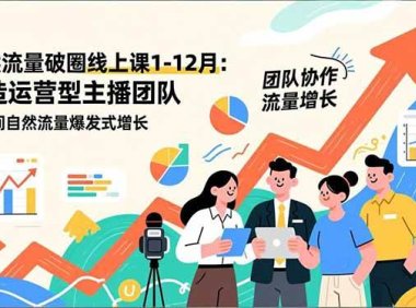 自然流量破圈线上课1-12月更新：打造运营型主播团队 直播间自然流量爆发式增长
