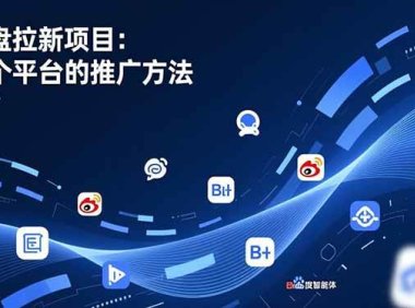 网盘拉新项目：各个平台的推广方法，公众号、截留玩法，微博，B站，百度智能体