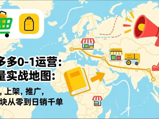 拼多多0-1运营：起量实战地图：选品，上架，推广，三模块从零到日销千单