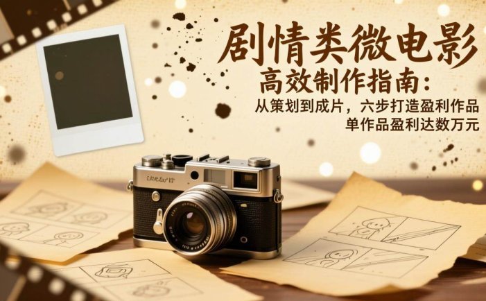 剧情类微电影高效制作指南：从策划到成片，六步打造盈利作品，单作品盈利达数万元