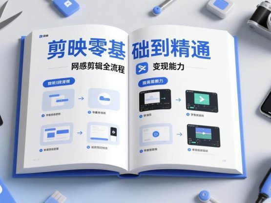 剪映零基础也能快速上手，从入门到精通掌握网感剪辑全流程，掌握能直接变现的剪辑能力