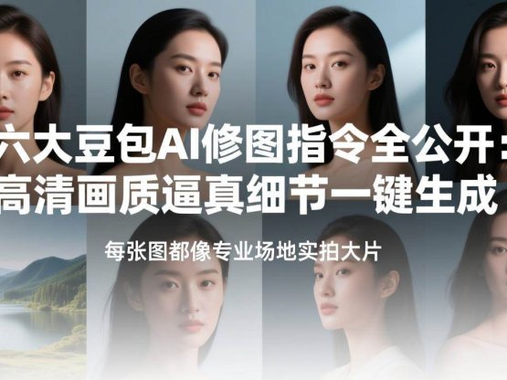 六大豆包AI修图指令全公开：高清画质逼真细节一键生成，每张图都像专业场地实拍大片