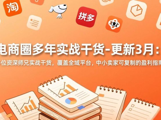 电商圈多年实战干货-更新3月：多位资深师兄实战干货，覆盖全域平台，中小卖家可复制的盈利指南