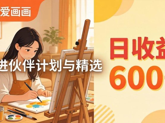 AI绘画视频变现课-更新教学：小气爱画画，作品制作简单日收益600+，进伙伴计划与精选