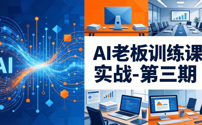 AI老板训练课实战-第三期：AI+内容应用落地教学，从0到1打通AI变现完整路径