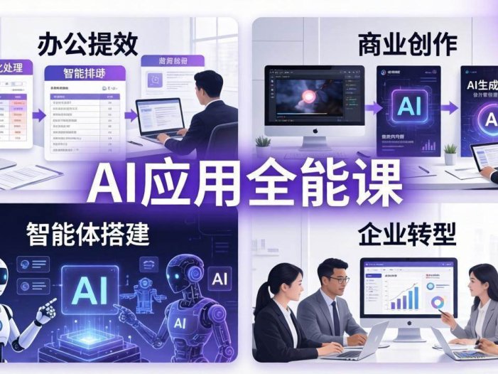 AIGC 应用师全能课-更新：办公提效、商业创作、智能体搭建、企业转型，一站式学会AI应用
